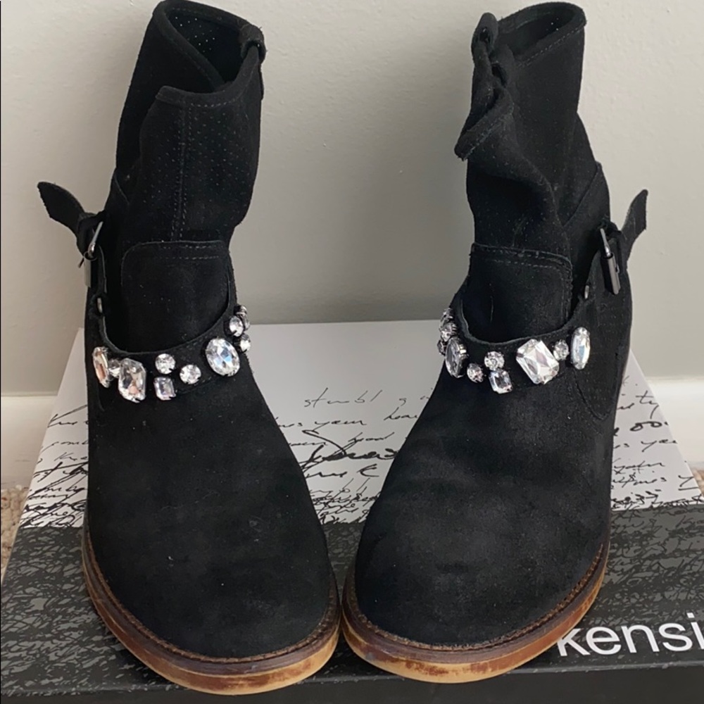 Kensie Black Suede Boots